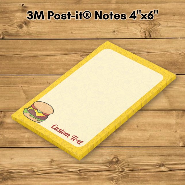 Bloco Post-it Hambúrguer de queijo (Criador carregado)