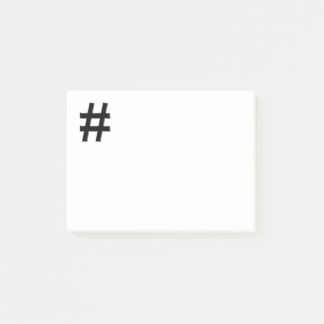 Bloco Post-it #HASHTAG - Símbolo Hash Tag