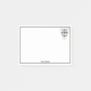 Bloco Post-it Heraldic Vintage 4 Abelhas rolam em blindagem Wt