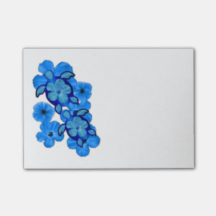Bloco Post-it Hibiscus e tartarugas azuis de Honu