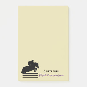 Bloco Post-it Horse Show Hunter Jumper Silhouette