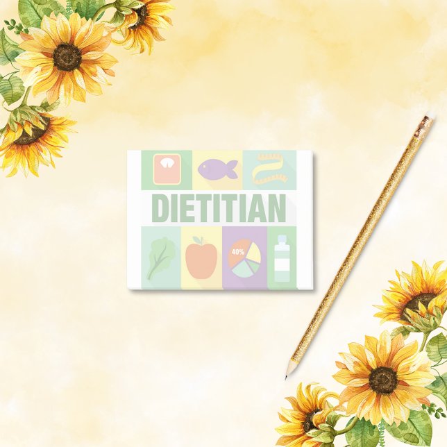 Bloco Post-it Ícone de Nutricionista Profissional Desenhado (Criador carregado)