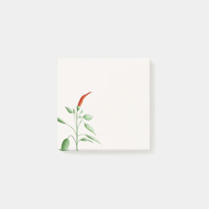 Bloco Post-it Ilustração botânica da planta da pimenta da