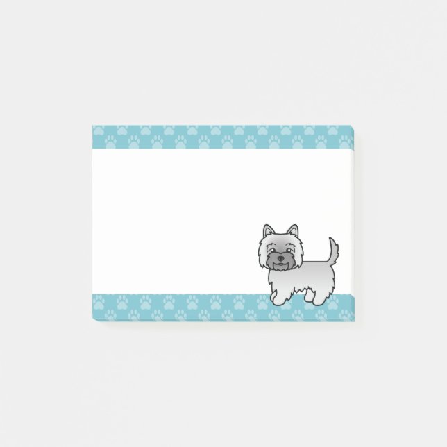 Bloco Post-it Ilustração de cachorro de desenho animado fofo do  (Frente)