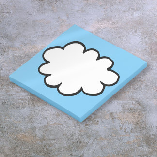 Bloco Post-it Ilustração de Nuvem Fofa Divertida