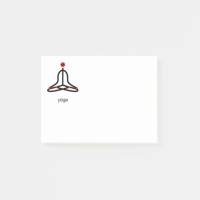 Bloco Post-it Imagem de lotus yoga com texto de ioga. (Frente)