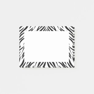 Bloco Post-it Impressão preto e branco da zebra