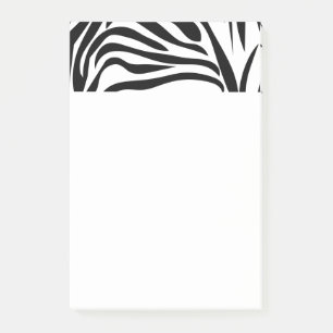 Bloco Post-it Impressão preto e branco da zebra
