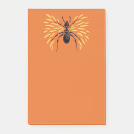 Bloco Post-it Insetos de Entomologia Laranja do Ant Art Insect L