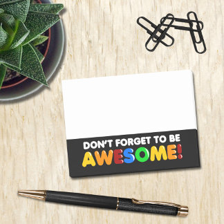 Bloco Post-it Inspiração Não se esqueça de ser incrível