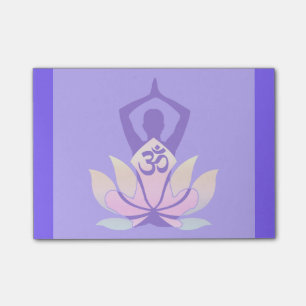 Bloco Post-it Ioga espiritual da flor de OM Namaste Lotus no