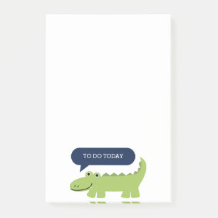 Bloco Post-it Jacaré do divertimento personalizado