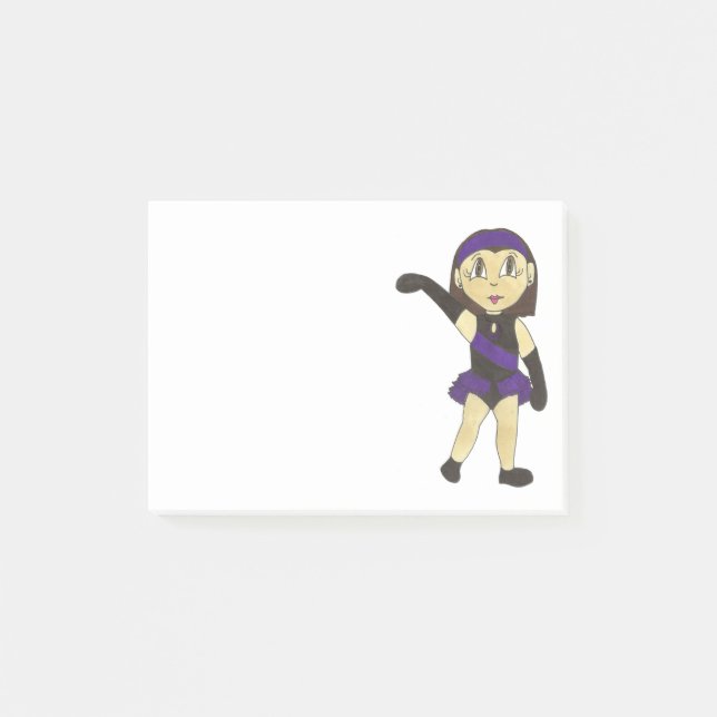 Bloco Post-it Jazz Dance Teacher Girl Dancer Considerando Costum (Frente)
