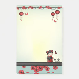 Bloco Post-it Kaiko, a "Criança" Kokeshi