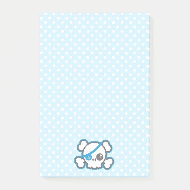 Bloco Post-it Kawaii Pirate Skull Sticky (Frente)