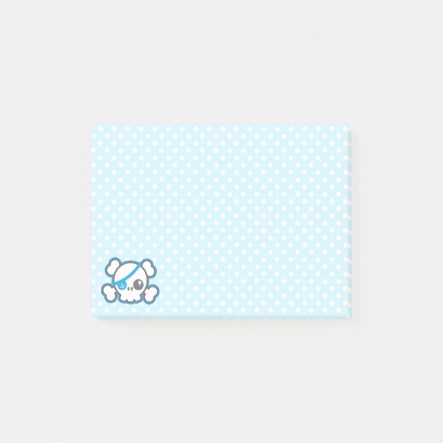 Bloco Post-it Kawaii Pirate Skull Sticky (Frente)