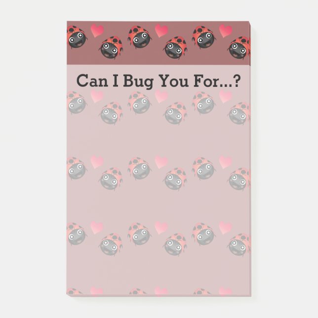 Bloco Post-it Ladybug Love (Padrão) (Frente)