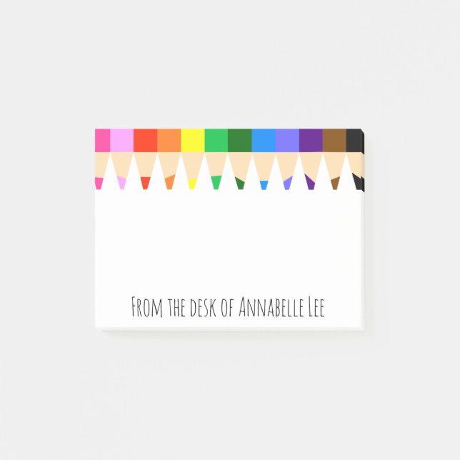 Bloco Post-it Lápis bonito (Frente)