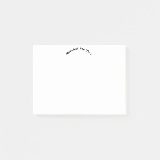 Bloco Post-it Lembrar-Me De (Frente)