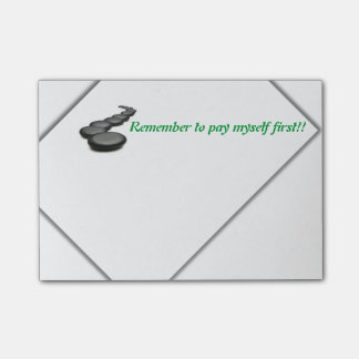 Bloco Post-it Lembrete para pagar-se o ø!