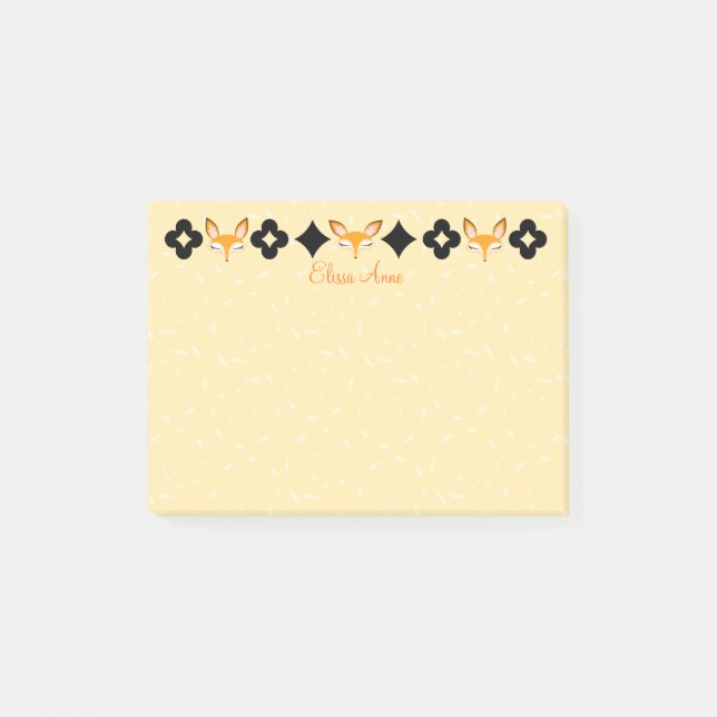 Bloco Post-it Lil Foxie - notas feitas sob encomenda do (Frente)