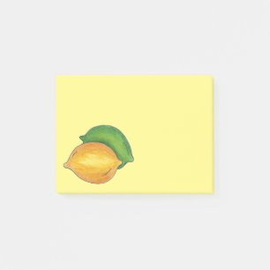 Bloco Post-it Limão Limão Citrus Fruta Yellow Lemons Posta