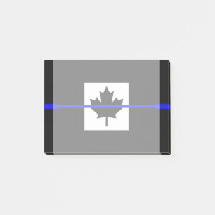 Bloco Post-it Linha Azul Fino na Bandeira Canadense