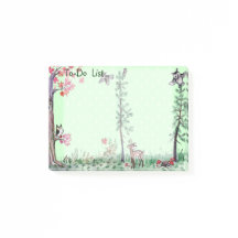 Lista de afazeres da aguarela da floresta dos