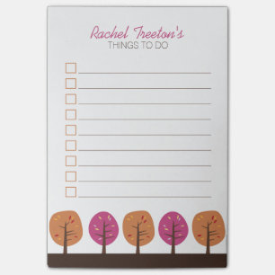 Bloco Post-it Lista de Árvores de Queda Retroativa a Fazer