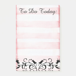 Bloco Post-it Lista de Tarefas Pendentes e Design Floral - Posto