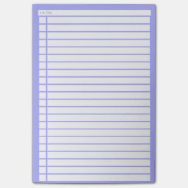 Bloco Post-it Lista de verificação azul