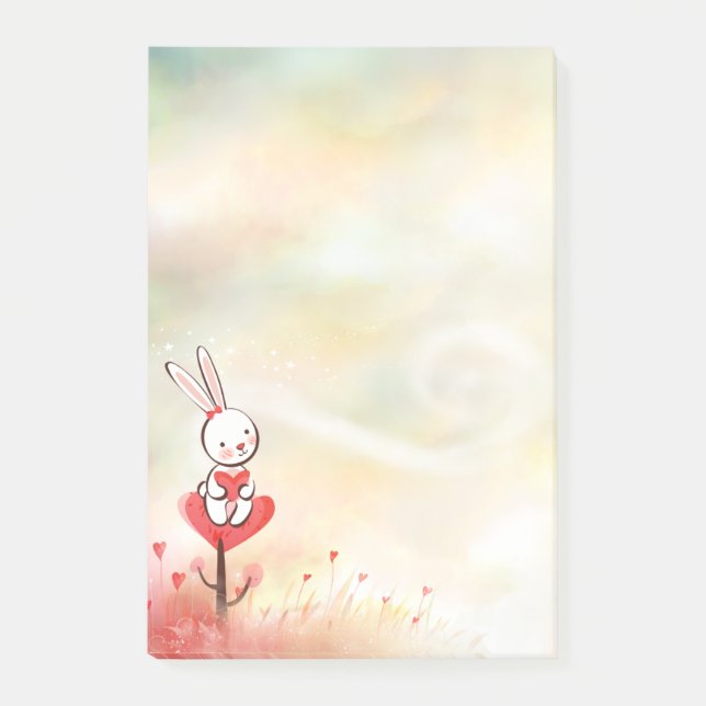 Bloco Post-it Love Hearts Bunny (Frente)