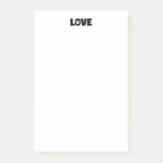 Bloco Post-it Love Paw Print (Frente)