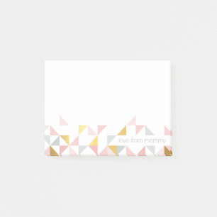 Bloco Post-it LUNCHBOX LOVE NOTA do triângulo aztec moderno