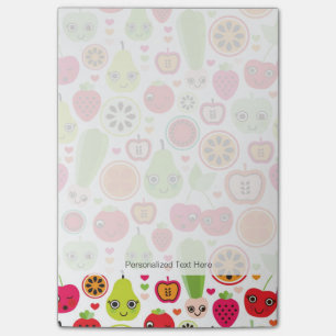 Bloco Post-it Maçã de ilustração de crianças frutas