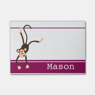 Bloco Post-it Macaco Cheeky Engraçado Personalizado