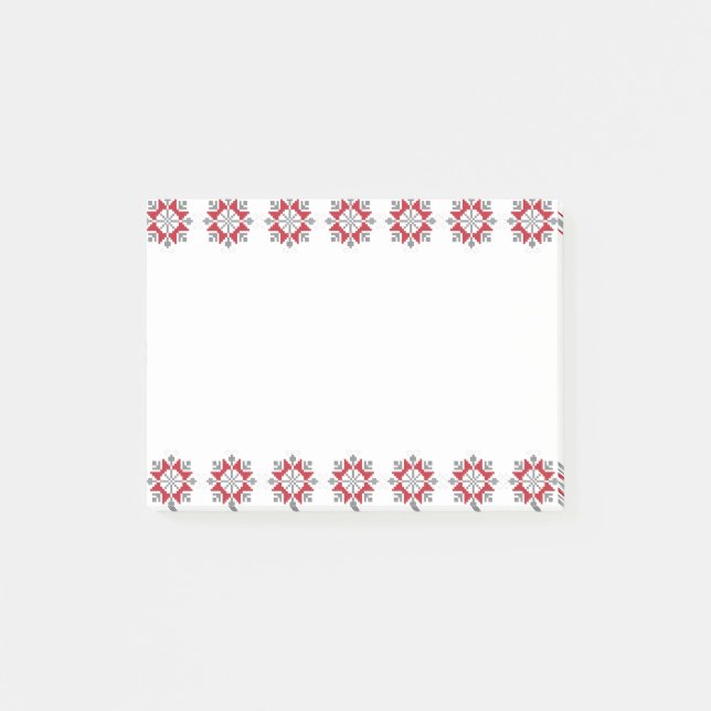 Bloco Post-it Manhã da Letónia - SN - padrão geométrico VII (Frente)