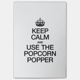 BLOCO POST-IT MANTENHA A CALMA E USE A PIPOCA POPPER
