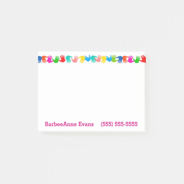 Bloco Post-it Mãos do jazz (Frente)