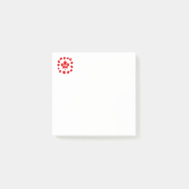 Bloco Post-it Maple Leaf Canada 150 personalizável (Frente)