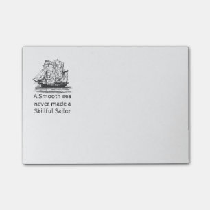 Bloco Post-it Mar liso nunca feito o marinheiro hábil citar