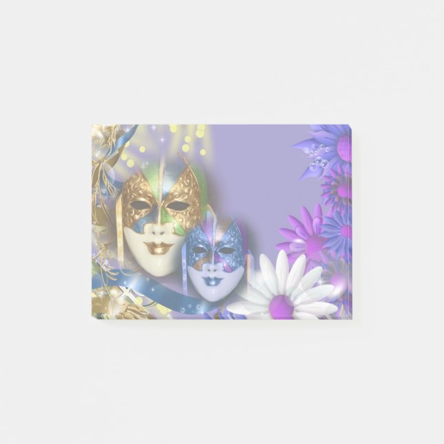 Bloco Post-it máscaras venezianas Mascarada quinceanera (Frente)