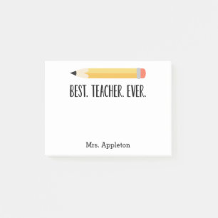 Bloco Post-it Melhor Professora Do Mundo Notas personalizadas