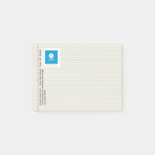 Bloco Post-it Memórias criativas alinhadas do papel do caderno