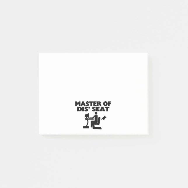 Bloco Post-it Mestre do computador de Seat do Dis (Frente)