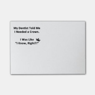 Bloco Post-it Meu dentista disse-me