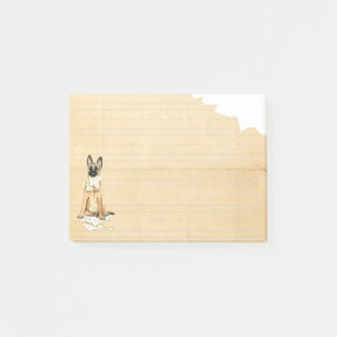 Bloco Post-it Meu Malinois comeu meus trabalhos de casa