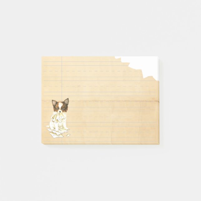 Bloco Post-it Meu Papillon comeu meus trabalhos de casa (Frente)