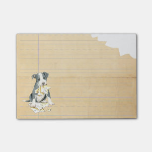 Bloco Post-it Meu pitbull comeu meus trabalhos de casa