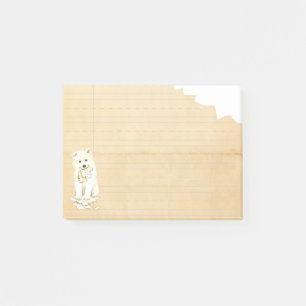 Bloco Post-it Meu Samoyed comeu meus trabalhos de casa
